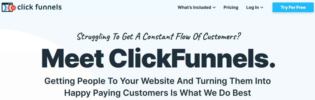 ClickFunnels Homepage